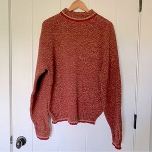 Vintage Van Heusen 100% Shetland Red Wool Sweater